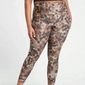 Athleta Salutation Stash Pocket II 7/8 Print Calypso Brown